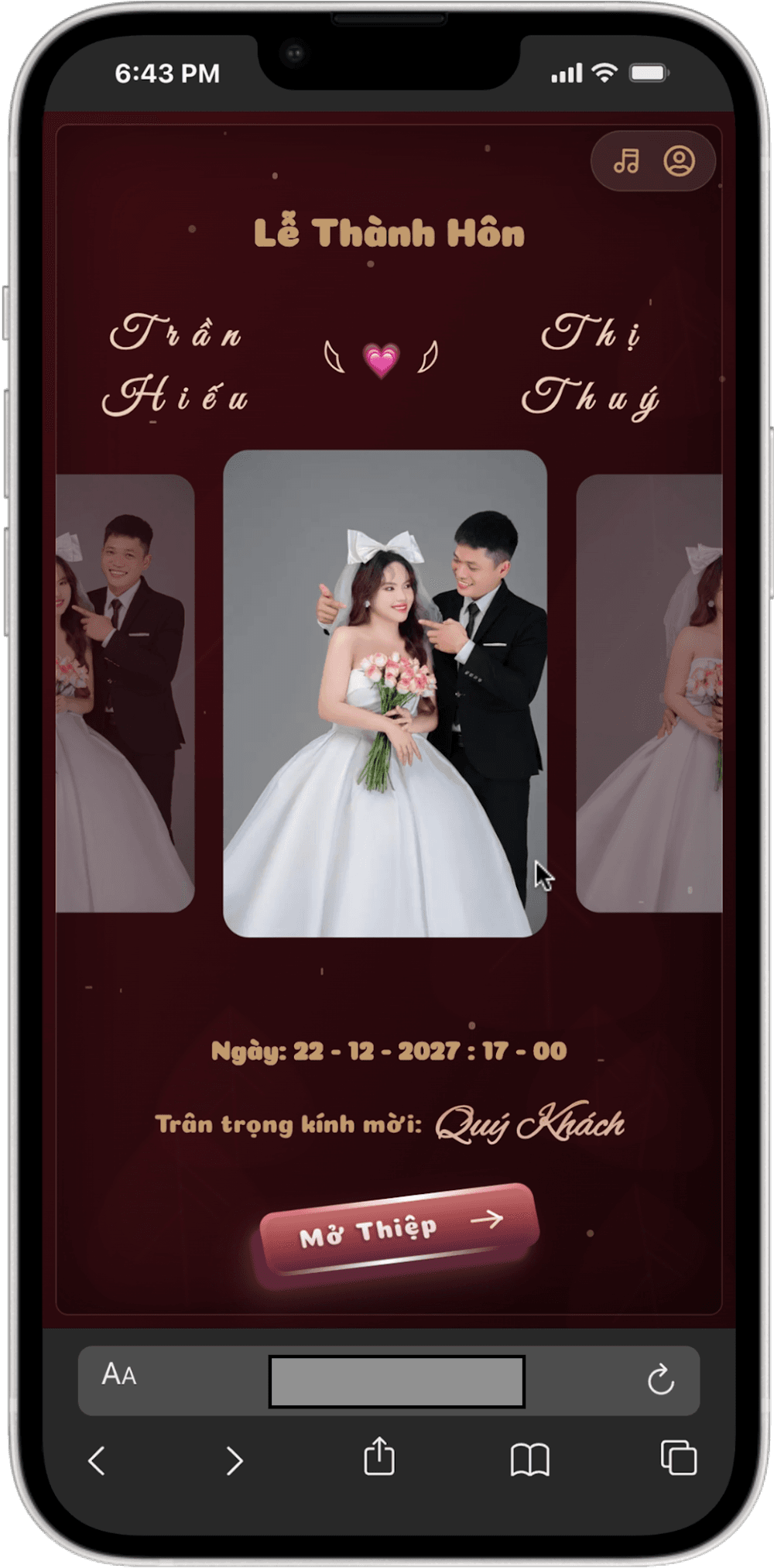 Thiệp cưới Hoàng gia - Ảnh 1